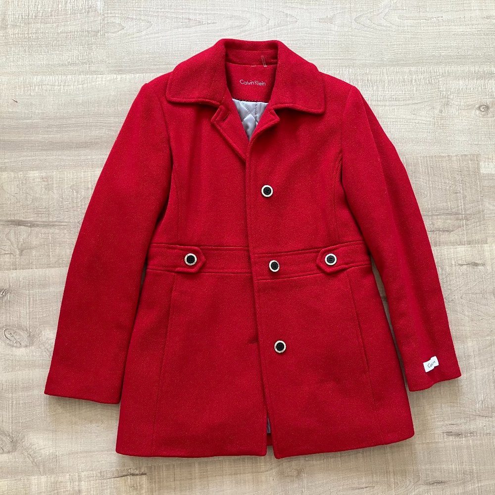 Calvin Klein Red Wool Jacket